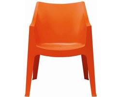 Kantinestoel of tuinstoel recyclebaar Oranje