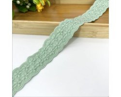 Kantlint rand decoratief lint kantstof kant boord kantwerk boord voor naaien handwerk kerstdecoratie bruiloft gordijn decor geschenkdoos 3cmx1,83 meter, Groen