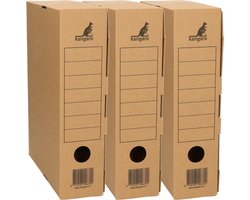 Kantoor archiefdoos karton - 3x - 32 x 22 cm - A4 - Archiveren - Kantoorbenodigdheden - Papieren stofvrij opbergen/opslaan