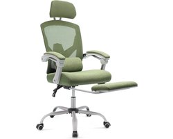 Kantoor Computer Bureaustoel - Mesh Rollende Werk Draaibare Ergonomische Stoelen met Wielen - Comfortabele Lendensteun -Comfortabele Armen voor Thuis - Slaapkamer - Studie, Student - groen
