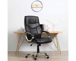 Kantoor fauteuil baasstoel met een wipfunctie bureau stoel bureau stoel ergonomische draaistoel sportstoel hoge rugleuning 70 x 58 x 114–124 cm