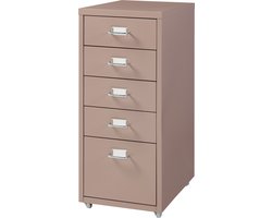 Kantoorkast Kökar ladekast op wielen 69x28x41 cm lichtbruin [en.casa]