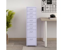 Kantoorkast Kökar op wielen 109x28x41 cm oranje [en.casa]