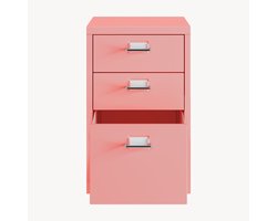 Kantoorkast Kökar op wielen 48x28x41 cm roze [en.casa]