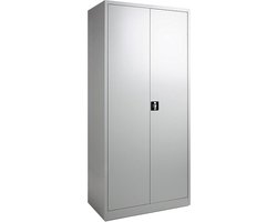 Kantoorkast of draaideurkast 195x92x60cm in lichtgrijs staal