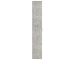 Kantoorkast – Opbergkast – Vitrinekast – Dressoir – Boekenkast – Hoekplanken – Beton Grijs – 60x32x190 cm – Gemaakt van Spaanplaat