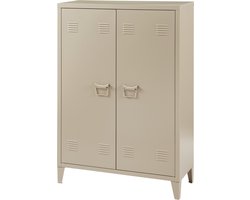 Kantoorkast Oripää metaal 110x75x33 cm camel [en.casa]