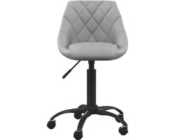 Kantoorstoel | Bureaustoel | Werkstoel | Gamestoel fluweel lichtgrijs
