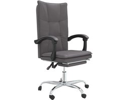 Kantoorstoel | Bureaustoel | Werkstoel | Gamestoel verstelbaar kunstleer grijs