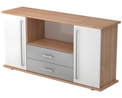 Kapa SB | Dressoir | met deuren + laden Pruim / Wit