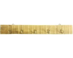 Kapstok 5 haaks RAKKE - Bruin - Hout / Metaal - 60 x 8 cm