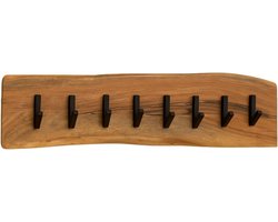 Kapstok David industrieel 90cm lang acacia hout muurdecoratie