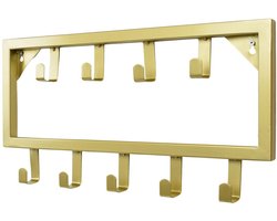 Kapstok Fame 9 haken B 50 cm mat goud