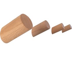 Kapstok Haken Hout - Beuken -  Set van 4 Stuks - Ophanghaak