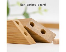 Kapstok Hout Boomtak Stijl - Verticale Wandkapstok met Zes Haken voor Jassen en Tassen