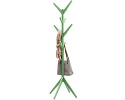 Kapstok Houten Kledingrek met 8 Haken en 4 Poten - Modern Design Groen