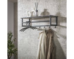 Kapstok Kris 6-Haaks Zwart - Met Roede