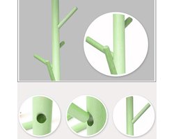 Kapstok met 8 Haken van Berkenhout en Statiefvoet 176 cm Hoog