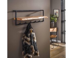 Kapstok Mitchell Massief acaciahout, met 6 haken - Massief acacia naturel