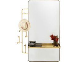 Kapstok Spiegel Tristan 150x76cm goud Kare Design