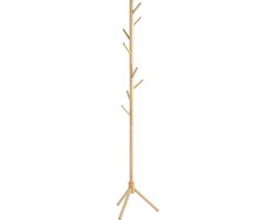 Kapstok – Staande kapstok van massief hout – 8 garderobehaken – Natuurlijk design
