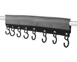 Kapstok universeel voor camper / tent / caravan - 8 haken - aan tent stang te maken