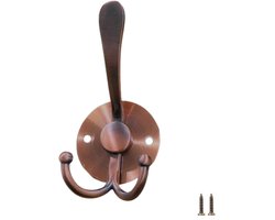 Kapstokhaak Brons – Jashaak 12,5 cm - Handdoekhaak - Ophanghaak Inclusief Schroefjes