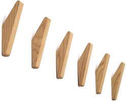 Kapstokhaak-driehoekige haak-houten-eenvoudig te installeren-6st