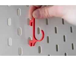 Kapstok/Haak voor Ikea Skadis (wit)