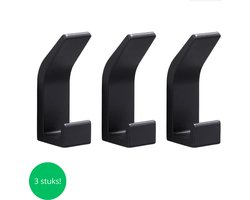 kapstokhaak - zwart - wandhaak - handoekhaakjes - wandkapstok - kapstok