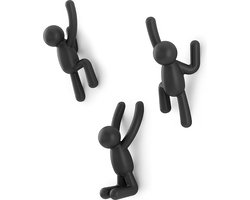 kapstokhaken, decoratieve haken voor aan de muur om jassen, sjaals, tassen, rugzakken, handdoeken en meer aan op te hangen, set van 3, op kleur gesorteerd