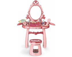Kaptafel kind - Make-up tafel met spiegel - 44x24,5x76cm - Fel roze - Viking Choice