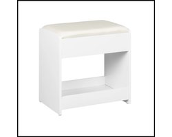 Kaptafel Kruk – Gewatteerde Zitkruk – Antislip Voetkussentjes – Multifunctioneel – Compact en Elegant