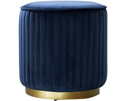 Kaptafel Kruk - Voetenbankje Hocker - Extra Zitplaats - Zachte Flanellen Stof - 40x41cm - Lichtroze