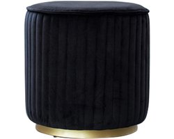 Kaptafel Kruk - Voetenbankje Stoel - Extra Zitplaats - Superzachte Flanel - 40x41cm - Lichtroze