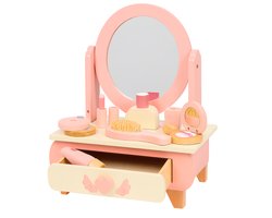 Kaptafel - Make-up Tafel 8-delig - Roze/Wit - Hout - Meisjes Speelgoed - Speelgoed Kaptafel Kind vanaf 3 Jaar - Inclusief Accessoires