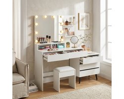 Kaptafel - met led spiegel en kruk
