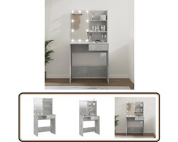 Kaptafel met LED-verlichting - Betongrijs Kaptafel - Make-up Tafel - Dressing Table - Led Verlichting - Beton Grijs