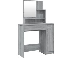 Kaptafel met spiegel - Grijs Sonoma Eiken Kaptafel - Make-up Tafel - Dressing Table - Badkamermeubilair - Grijze Kaptafel
