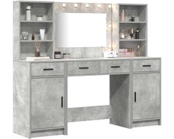 Kaptafel Set - Make-up Tafel Vanity - Slaapkamer Styling - Met LED Verlichting - 158.5 x 41 x 135 cm