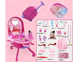 Kaptafel speelgoed voor kind - Make-up tafel met spiegel en verlichting