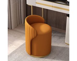 Kaptafel Stoel - Comfortabele Stoel - Make-up Zitten - Met Rugleuning - Niet Vermeld - Oranje