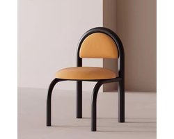 Kaptafel Stoel - Make-up Krukje - Comfortabel Zitten - Zachte Rugleuning - Niet Gespecificeerd - Oranje