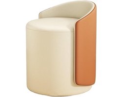 Kaptafel Stoel - Make-up Stoel Schminkstoel - Comfortabel Zitten - 360 Graden Draaibaar - N.v.t. - Oranje