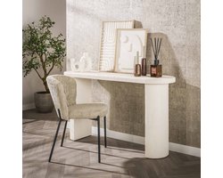 Kaptafel Zina 140 cm stone wit