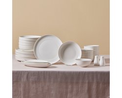 Karaca Allure Serviesset 41-delig – 12 Personen – New Generation Bone – Wit – Luxe Porseleinen Servies – Vaatwasserbestendig