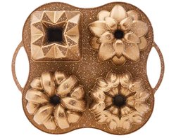 Karaca Cake Pro- 4-delige Gietijzeren Bakvorm - Goud