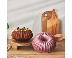 Karaca Cake Pro Dilimli - Ronde Bakvorm - Graniet - Roze - 25,5 cm