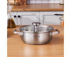 Karaca Elite RVS Inductie Hapjespan met Deksel – 20 cm