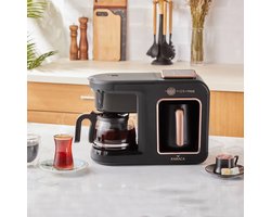 Karaca Hatır Plus Mod 5-in-1 Thee- en Koffiezetapparaat Zwart Koper 1385W